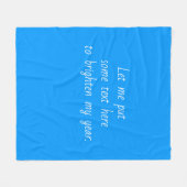 Vast kleurloos felle donkere vlekblauw fleece deken (Voorkant (Horizontaal))