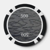 Vast leisteen grijs pokerchips (Achterkant)