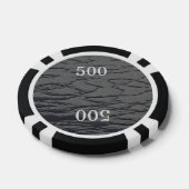 Vast leisteen grijs pokerchips (Enkel)
