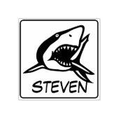 Vast Lijst en afbeelding - SHARK + ideeën Rubberstempel (Afrduk)
