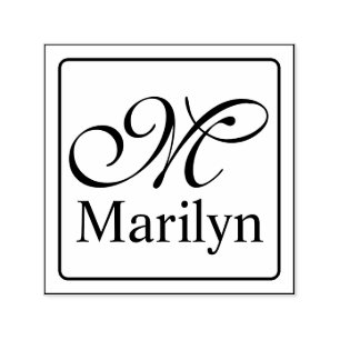 Vast Lijst + uw monogram en naam Zelfinktende Stempel