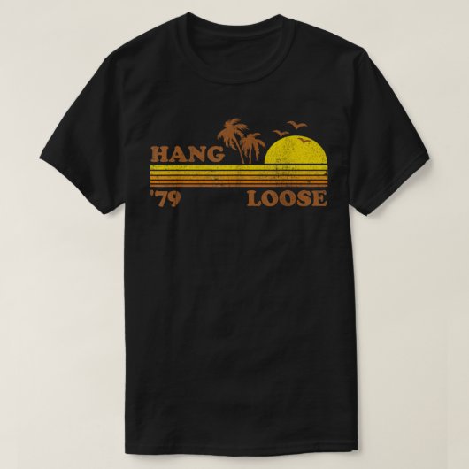  vast, losse, Surfende strandretrorzonnebrand Surf T-shirt (Design voorkant)