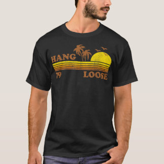 vast, losse, Surfende strandretrorzonnebrand Surf T-shirt