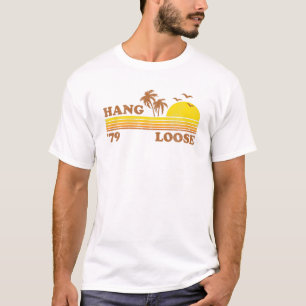 vast, losse, Surfende strandretrorzonnebrand Surf T-shirt