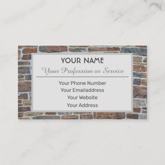 Vast oeroud visitekaartje (Achterkant)