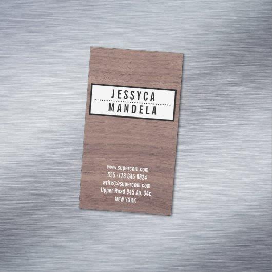 vast op Hazel Wood Visitekaartje Magneet (Voorbeeld)