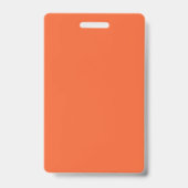Vast, oranje rood, glad badge (Achterkant)