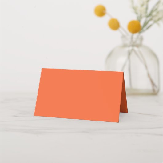 Vast, oranje rood, glad plaatskaartje (Voorkant)