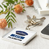 Vast Pet voor Britse politie - nummer en naam toev Sleutelhanger (Zijkant)