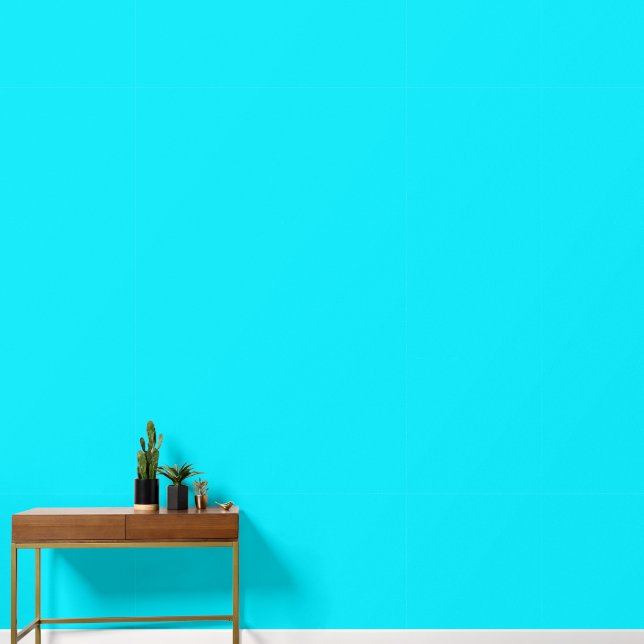 vast plat blauw behang (Hal)