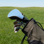 Vast poeder licht bleek babyblauw golfheadcover (Insitu)