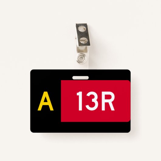 Vast punt A13R Badge (Voorkant met clip)