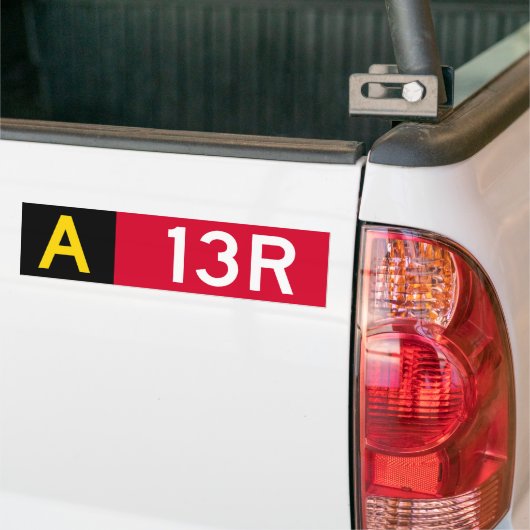 Vast punt A13R Bumpersticker (Op Truck)