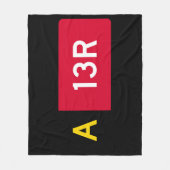 Vast punt A13R Fleece Deken (Voorkant)