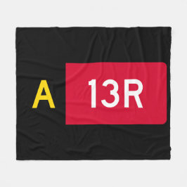 Vast punt A13R Fleece Deken