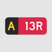 Vast punt A13R Naamplaatje (Voorkant)