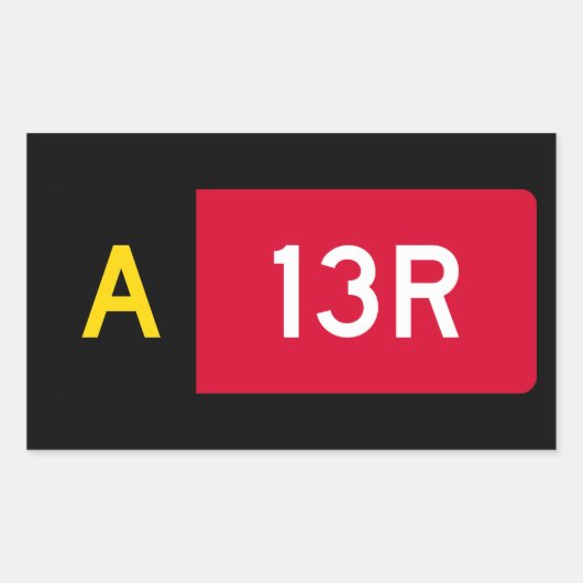 Vast punt A13R Rechthoekige Sticker (Voorkant)