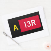 Vast punt A13R Rechthoekige Sticker (Envelop)