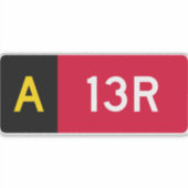 Vast punt A13R Sticker (Voorkant)