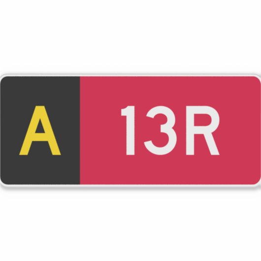 Vast punt A13R Sticker (Voorkant)