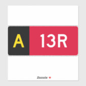 Vast punt A13R Sticker (Vel)