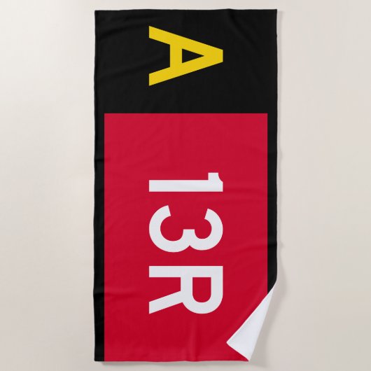 Vast punt A13R Strandlaken (Voorkant)