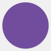 Vast rijk paars violet ronde sticker (Voorkant)