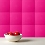 Vast roos diep roze tegeltje<br><div class="desc">Vast kleurig roos, diep roze, eenvoudig ontwerp.</div>
