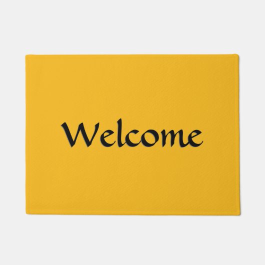 Vast Saffron Geel Deurmat (Voorkant)