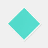 Vast turquoise aquamarine blauw servet (Hoek)