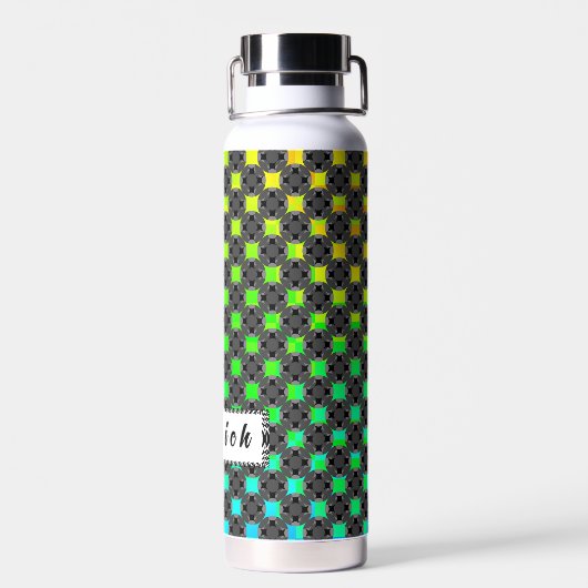 Vast vier sterrencirkelkruis door Kenneth Yoncich Waterfles (Achterkant)