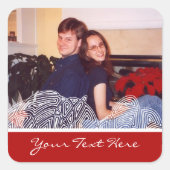 Vast Vierkante Sticker (Voorkant)