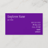 Vast Violet Paars Visitekaartje (Achterkant)