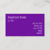 Vast Violet Paars Visitekaartje (Achterkant)