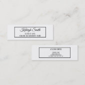 Vast wit Afstuderen Naam Kaart invoegen Contactkaartje (Voorkant / Achterkant)