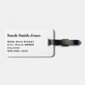 Vast wit bagagelabel (Achterkant horizontaal)