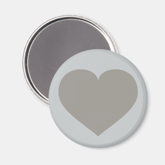 vast zilverhart magneet (Voorkant / Achterkant)