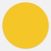 Vast zonnig gouden geel ronde sticker (Voorkant)
