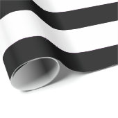 vast zwart-wit patroon met horizontale strepen cadeaupapier (Rol Hoek)