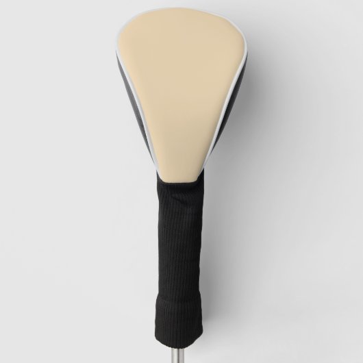 Vast zwart zandbeige, wit golfheadcover (Voorkant)
