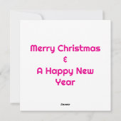 Vastberaden Chagrijnige Kerstkat Feestdagenkaart (Achterkant)