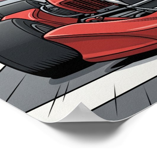 Vastberaden Go-Kart Driver Poster (Hoek)