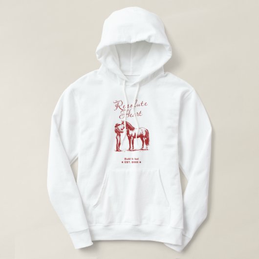 Vastberaden hoodie (Design voorkant)