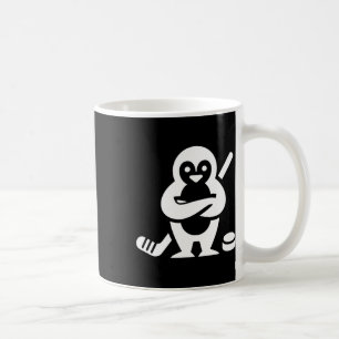 Vastberaden Pinguïn Hockey Silhouet Ontwerp Koffiemok
