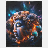 Vastberadenheid Boeddha Fleece Deken (Voorkant)