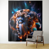 Vastberadenheid Boeddha Wandkleed (In situ)