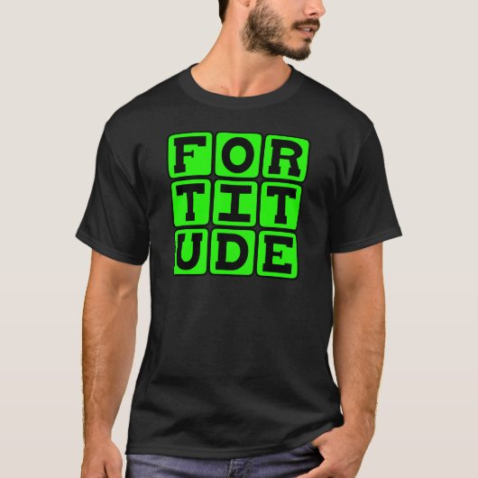 Vastberadenheid, Motiverend T-shirt (Voorkant)