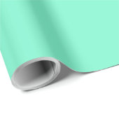 Vaste aquamarinewattenmint cadeaupapier (Rol Hoek)