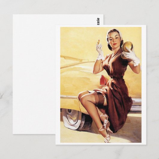 Vaste band omhoog briefkaart (Voorkant / Achterkant)