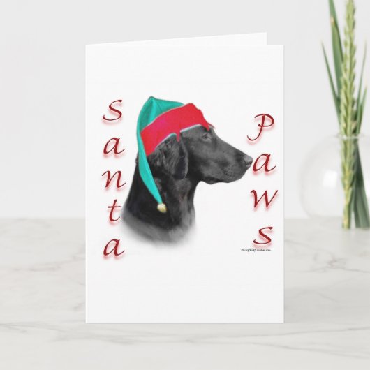 Vaste bedekte Santa Paws Feestdagen Kaart (Voorkant)